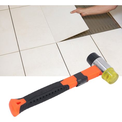 Marteau de pose à tête bicolore de 35 mm pour carrelage, marteau de chantier multifonctionnel pour usage domestique (1/5)