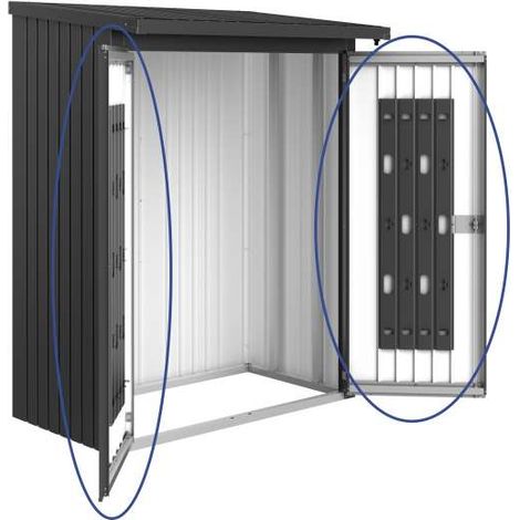 Set di porte per WS 150 grigio scuro metallizzato