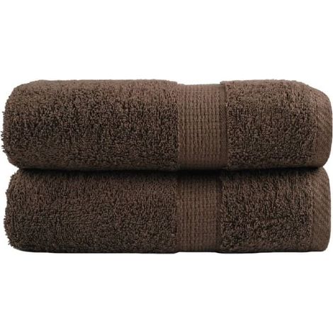 Mouchoirs SOLUND Premium, lot de 2, marron, 30 x 30 cm, 600 g/m² (1/5)