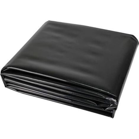 1 pièce de revêtement d'étang en PEHD durable noir (1 m x 1 m x 0,4 mm) pour extérieur, adapté à la membrane de piscine pour bassin à poissons, fontaine (1/5)