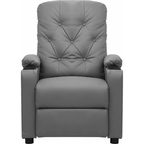 Maison Exclusive - Relaxsessel Grau Kunstleder (1/5)