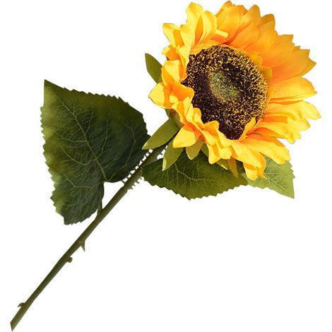 Tournesol artificiel, style latin européen, tournesol unique, fleur artificielle, décoration intérieure, style champêtre, bouquet de soleil, jaune. (1/5)