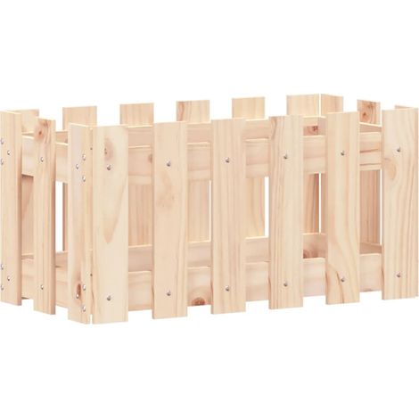 Maison Exclusive - Fioriera Giardino Design a Recinzione 60x30x30 cm Massello Pino