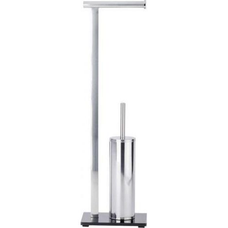 Wenko Set de WC Lava Plateado en Acero Inoxidable
