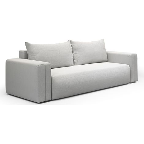 3-Sitzer-Sofabett mit Truhe Bliss Hellgrau