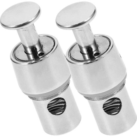 Pompe de Distributeur de Savonnette à Pompe de Remplacement 2pcs en Plastique Argenté Simple et Élégant pour Hôtels et Cuisines