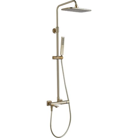 Columna de ducha con mezclador LAVEO Tores, oro cepillado (1/2)
