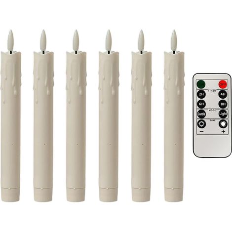 Bougies À Piles Décorations De Noël En Pilier Vacillant Bougies LED Sans Flamme avec Télécommande Pour Décorations De Noël Centres De Table Salon Chambre Fêtes Anniversaire Saint-Valentin Style (1/5)