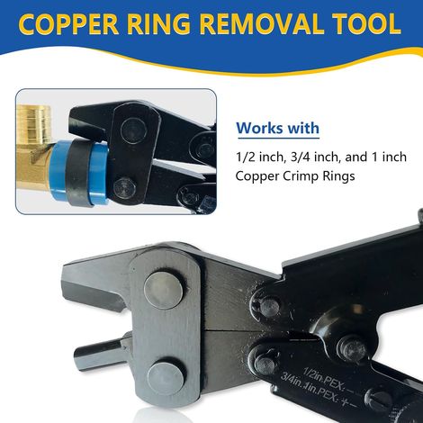 Outil d'extraction de bagues en cuivre pour bagues PEX ASTM F1807 de 1/2", 3/4" et 1". (1/4)