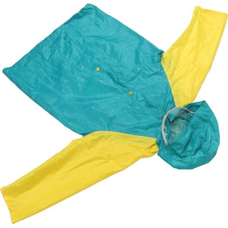 Imperméable Enfant Poncho Pluie Réutilisable K-way avec Capuche Transparente Anti-Vent pour Écolier (1/5)