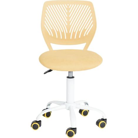 Schreibtischstuhl Drehstuhl verstellbar ergonomisch Stoff Gelb (1/5)