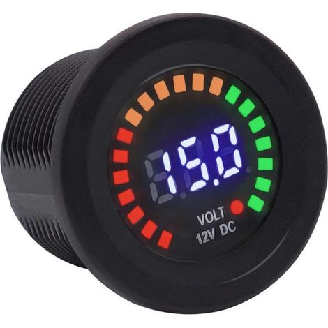 TR Turn Raise 12V Batteriespannung Digitalanzeige Voltmeter für Motorrad Boot Auto