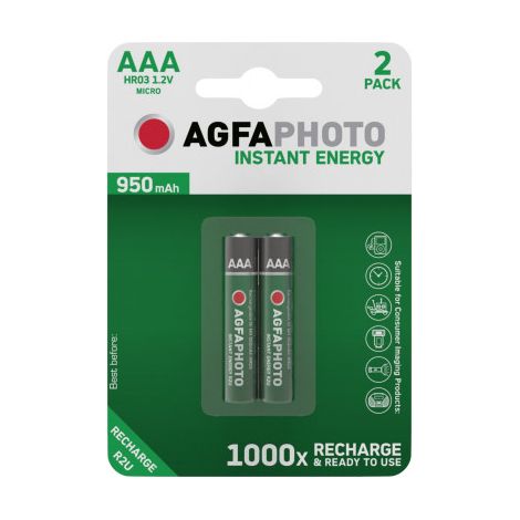 AgfaPhoto HR03 Micro (AAA)-Akku NiMH 950 mAh 1.2 V 2 St. (1/2)