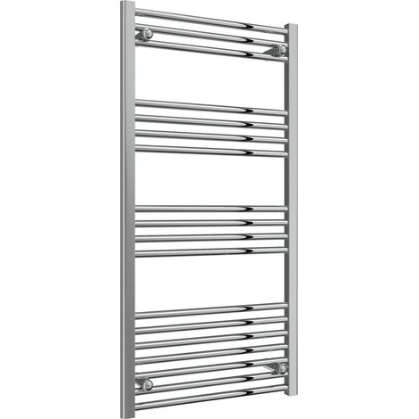 Reina Capo Straight Heated Towel Rail 1200mm H x 600mm W Chrome (1/4)