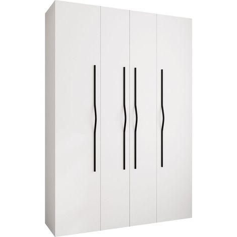 Armario Hartford 564, Blanco, 246x170x52cm, Puertas de armario: Con bisagras, Número de estantes: 0