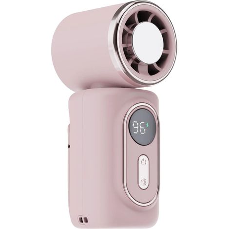 Ventilateur personnel, design compact, compatibilité avec les parapluies mains libres, Rose (1/2)