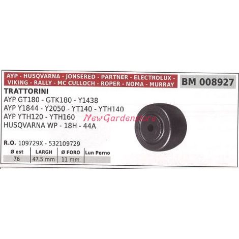 Ruedas de la plataforma de corte del tractor cortacésped AYP GT180 008927