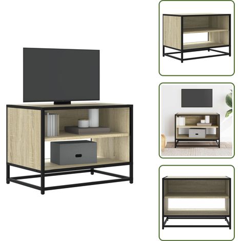 TV-Schrank Sonoma-Eiche 61x40x46 cm Holzwerkstoff und Metall - TV-Schrank - TV-Schränke - TV-Möbel - TV-Ständer (1/5)