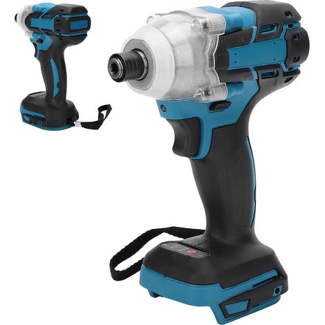 Clé à chocs sans fil Makita 21V, outil sans balais avec perceuse-visseuse et batterie Li-ion. (1/5)
