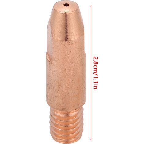20 accessoires pour pistolet de soudage sous protection gazeuse 24KD : embout de fil, embout conducteur et buse conductrice (1/2)