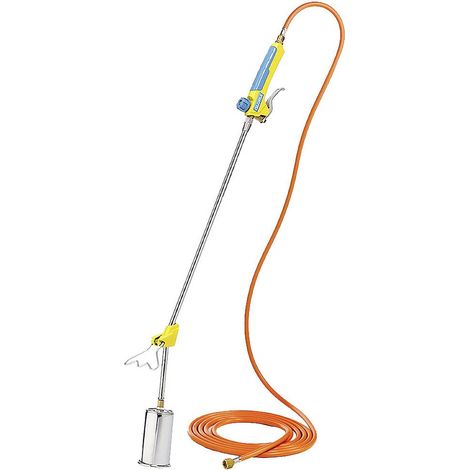 Gloria – Désherbeur thermique gaz – Longueur 94 cm – Buse de brûleur F60 mm – Tuyau de 5 m inclus – Élimination écologique des mauvaises herbes