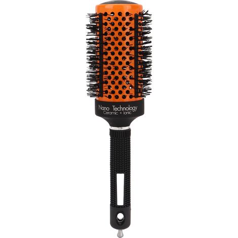 Brosse ronde à friser cheveux, portable, coiffure maison ou salon, brosse baril lissante, outil de brushing professionnel (1/5)