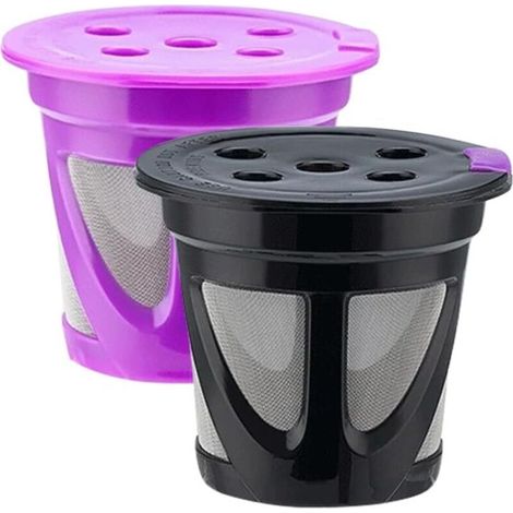 2er-Pack wiederverwendbare K-Cups Kaffeefilter, nachfüllbare Kapseln für Espressomaschinen (1/5)