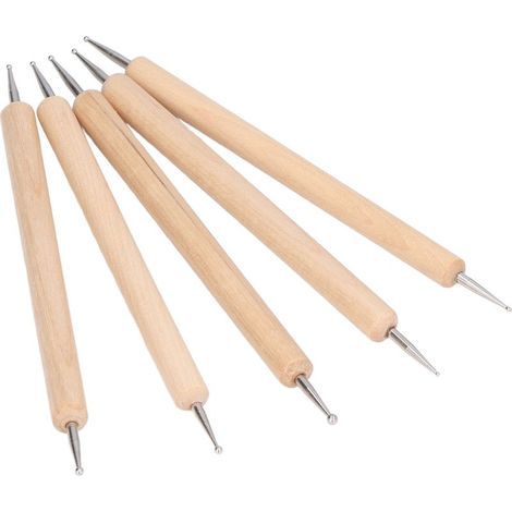 5-teiliges Edelstahl-Stiftset mit zwei Spitzen für Kunst und DIY (1/5)