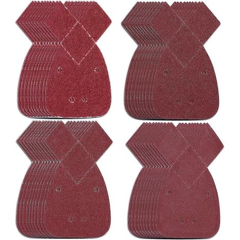 40 feuilles de papier de verre à 4 trous, 40/60/80/120 feuilles, pour ponçage, polissage et décapage de la rouille. (1/5)