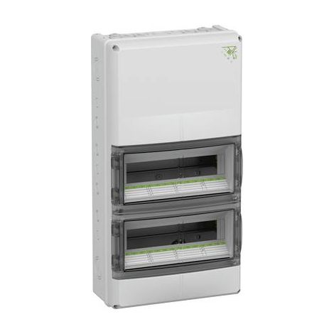 Spelsberg Petit distributeur, gris, indice de protection IP65, ventilé, 28 TE, résistance aux chocs IK08, classe de protection II, tension nominale 400V AC, DLG, sans halogène, 73362811 (1/2)