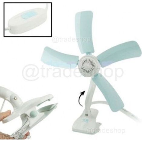 Tischventilator – 42 cm – 5 abnehmbare Flügel – Weiß – 220-V-Netzteil – Für Büro oder Innenräume – 1 Stück (1/5)