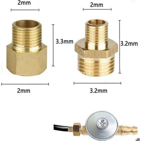Adaptateur Gaz - Raccord Cuivre Laiton 1/2 Pouces à 1/4 Pouces et 3/4 Pouces - Pour Cuisinière À Gaz Plaque De Cuisson Grill - 1 Pièce (1/4)
