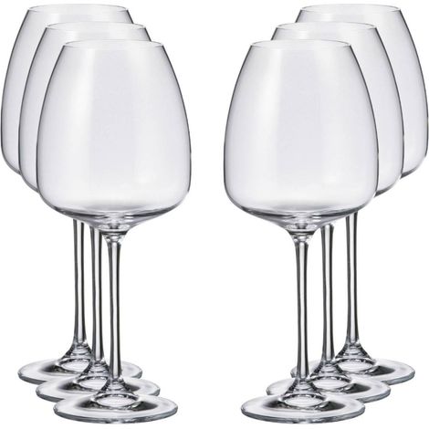 Fade Anser set 6 calici vino rosso cristallo crystalite bohemia 61 cl (1/2)