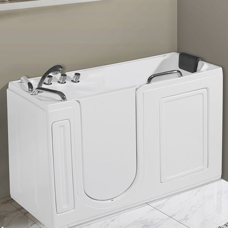 Dianhydro – Baignoire pour personnes âgées modèle Doris – Baignoire à porte avec panneau latéral fermé à gauche – Dimensions 1334 x 673 mm – Capacité 355 litres