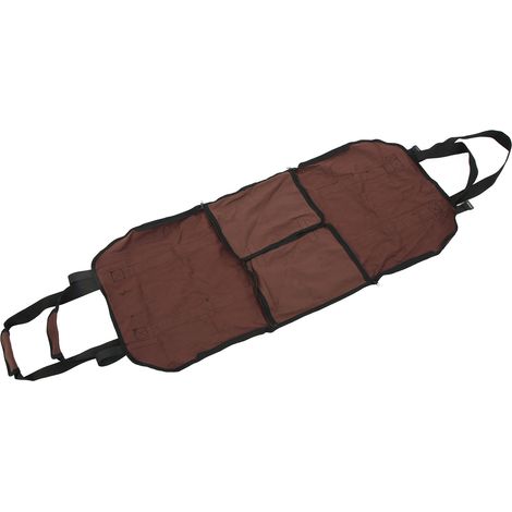 Sac à bûches portable en toile Oxford, pliable et multifonction, avec poignée épaisse, marron. (1/5)