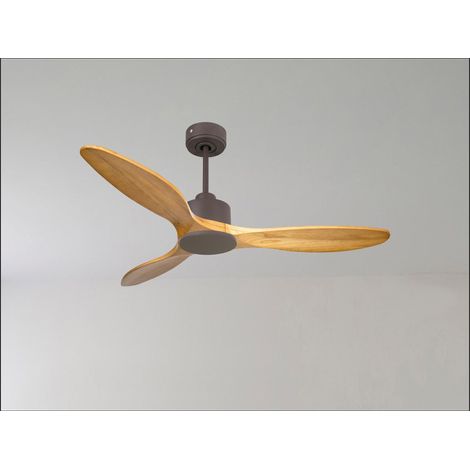 Tenerife Ring - Super destratificateur et ventilateur DC 132 cm Gris basalte pales bois blanc sans Lumière 25 à 35 m² (1/5)