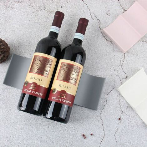 2 Supports de stockage, Bouteilles vin, Plastique PP, Rainure vague, Réfrigérateur cuisine (1/5)