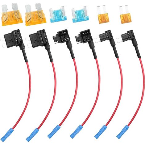 3 Paires Add-a-Circuit de robinets à fusibles pour Voiture 12V avec Micro Standard 2 Lames et robinets à fusibles à Profil Bas pour Voiture/RV/Camion/Moto/Bateau. (1/5)