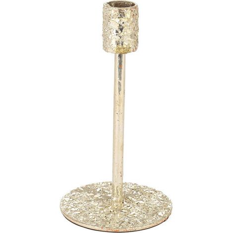 Bizzotto Portacandela di Natale Handley H 16 Cm D 8,5 Cm Metallo Argento
