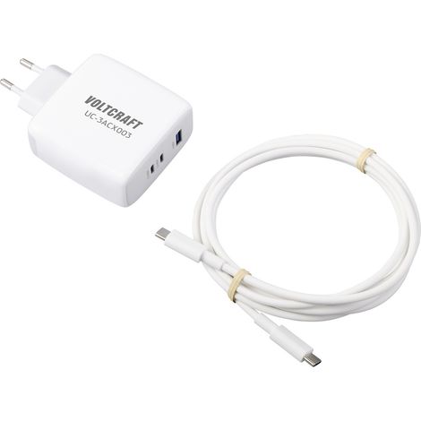 VOLTCRAFT UC-3ACX003 USB Ladegerät 120 W Innenbereich Ausgangsstrom (max.) 5 A 3 x 1x USB-A, 2x USB- (1/5)