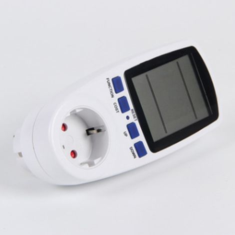 Digitaler LCD-Energiekostenzähler mit Stecker, Stromverbrauchsanzeige, Steckdose 230 V AC, 0,5 W (1/5)