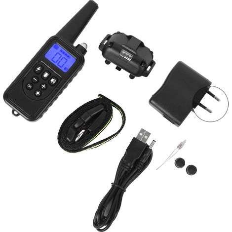 Collier anti-aboiement électronique rechargeable automatique pour chien, arrêt aboiement, entraînement par choc, fiche UE 100-240V (1/5)