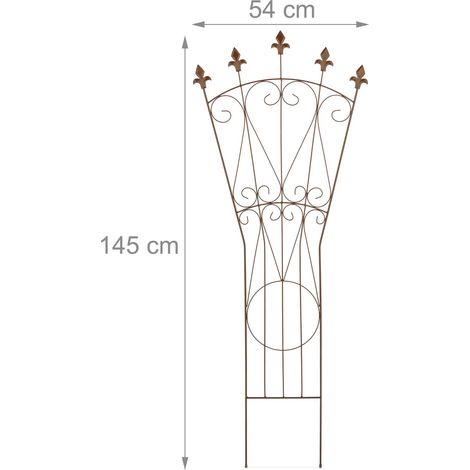 Lote de 2 tutores para plantas decorativos para hiedra de jardín 150 x 10 x 10 cm de metal verde 130016809 (1/4)