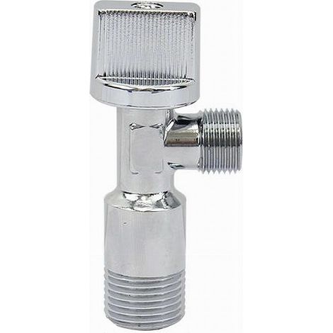 Cleafe - Rubinetto Sottolavabo Cromato 3/8 1/2 Sotto Lavandino 8cm Cromo Valvola 59986 - (1/2)