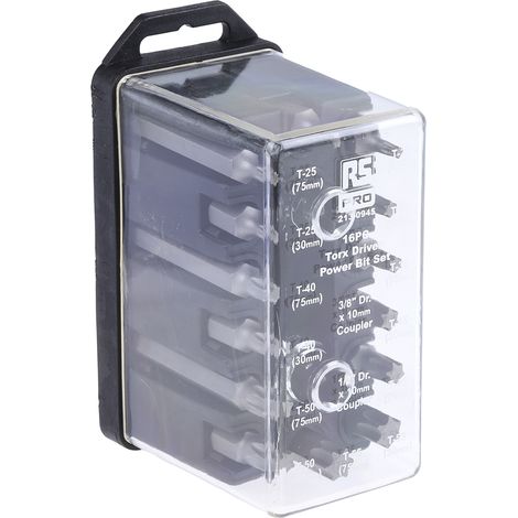 Jeu d'embouts de vissage RS PRO x 16 pièces ( Prix pour 1 ) (1/4)