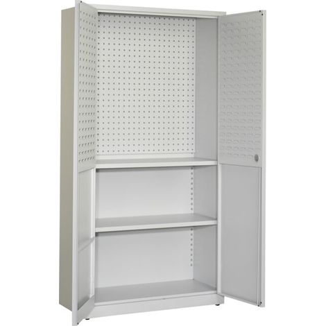 Armoire d'atelier STIER 1940x1000x450 mm, gris clair (1/4)