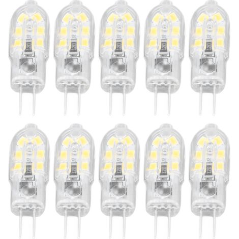 10 pièces G4 LED ampoule luminosité gradation haute couleur rendu coque transparente ampoules pour paysage lumières DC 12V lumière chaude (1/5)