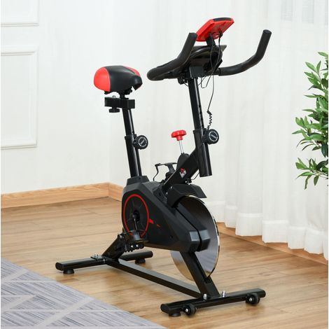 Vélo d'appartement de biking, LCD, résistance réglable, noir HAVRYA (1/5)