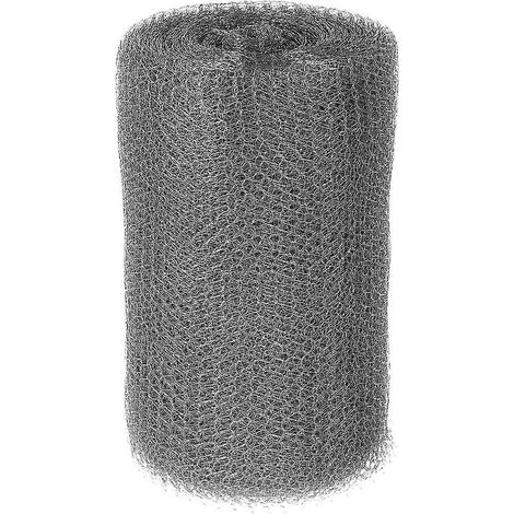 Rouleau de maille en acier inoxydable argenté pour grilles d'aération, 1 rouleau, matériau durable pour projets de bricolage. (1/5)