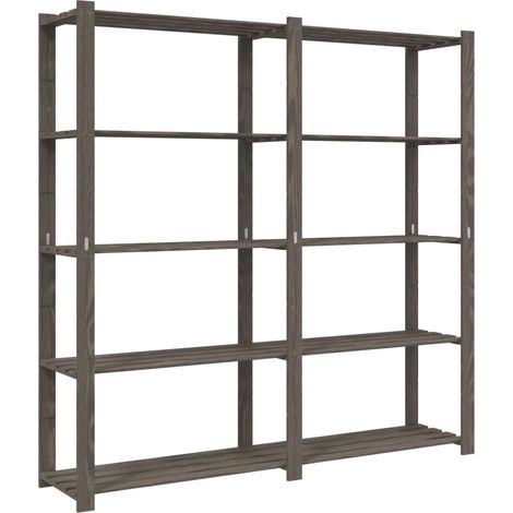 Maison Exclusive - Lagerregal mit 5 Böden Grau 170x38x170 cm Mass